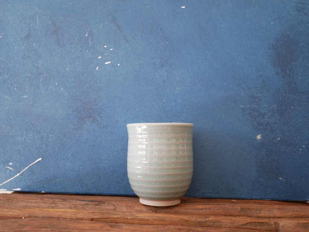 Green-blue celadon glazed - Mug without handle