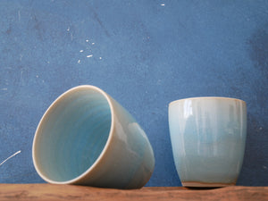 Blue celadon cup