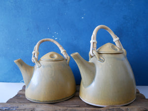 Yellow Tea pot - IRON tea pot - Two sizes