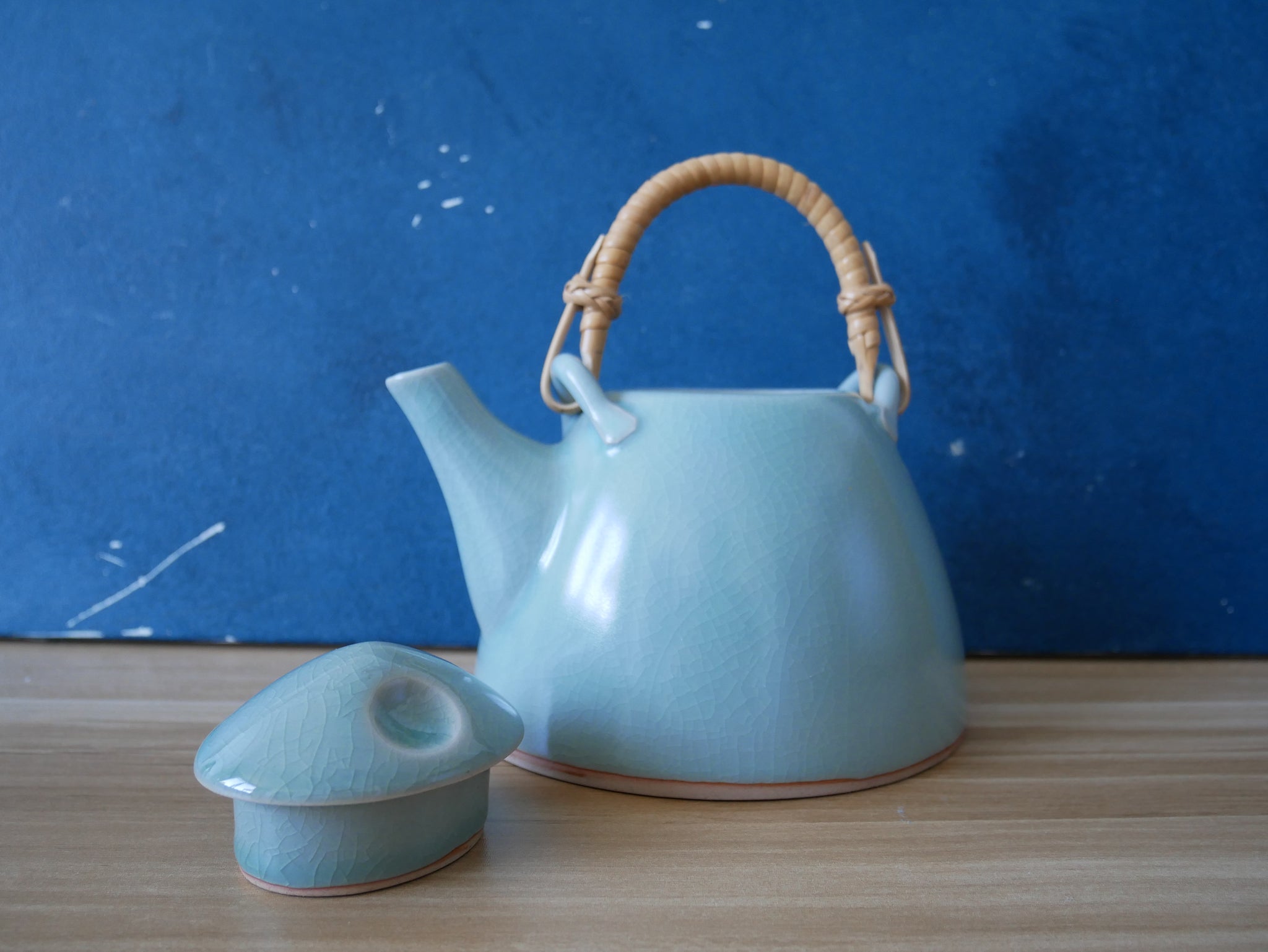 Light Blue Celadon Tea pot - IRON tea pot