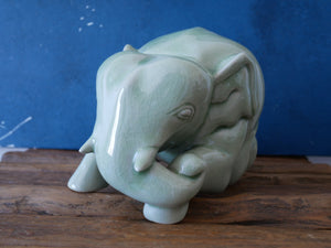 Green Celadon Elephant - lll