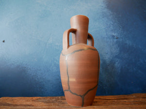 Brown Line Vase - ll - with handles