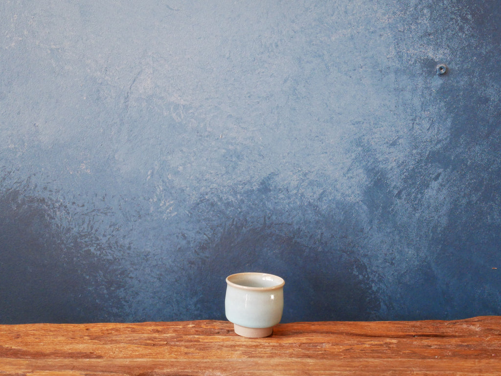 Blue celadon tea cup - l