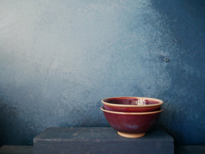 Copper red bowls